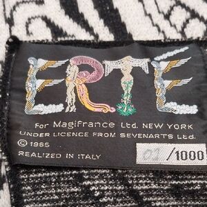 ERTE Black and White Knit Wrap/Shawl